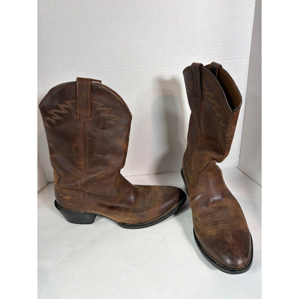Ariat Heritage R-Toe Brown Leather Western Cowboy Boots 10002194 Mens 12D